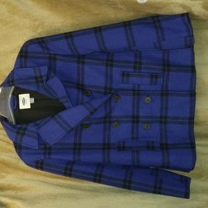 Old Navy Women's double breasted plaid jacket size Large